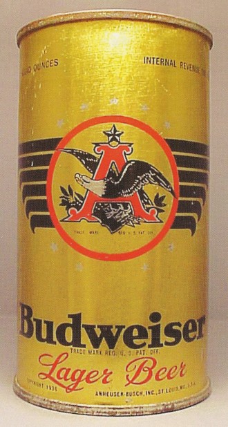 Budweiser Clydesdales #2 green St Louis 12 oz 667640 empty beer can Bottom Open 