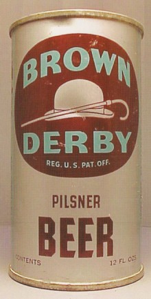 Brown Derby Beer Can