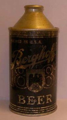 Berghoff Beer Olive Drab Beer Can