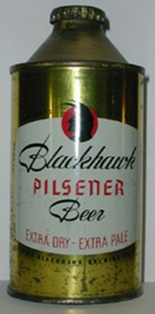 Blackhawk Pilsener Beer Can