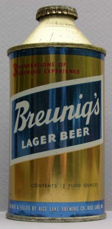 Breunigs Lager Beer Can