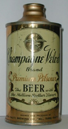 Champagne Velvet Pilsener Label Beer Can