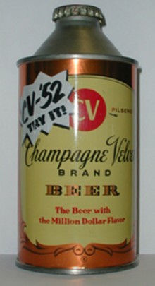Champagne Velvet Brand Beer Can