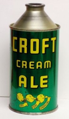 Croft Cream Ale Beer Can