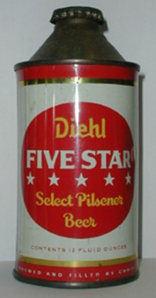 Diehl Five Star Beer Can