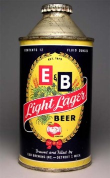 E & B Light Lager Beer Can