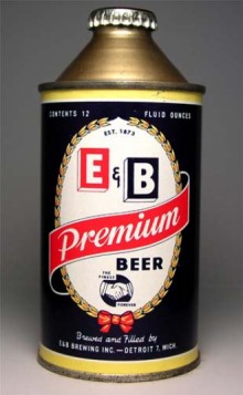E & B Premium Beer Can