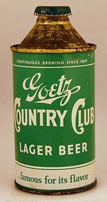 Goetz Country Club lager Beer Can