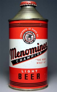Menominee Light Beer Can