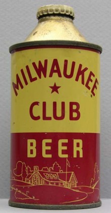 Milwaukee Club Beer Can