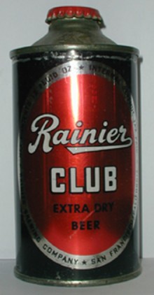 Rainier Club Extra Dry Beer Can