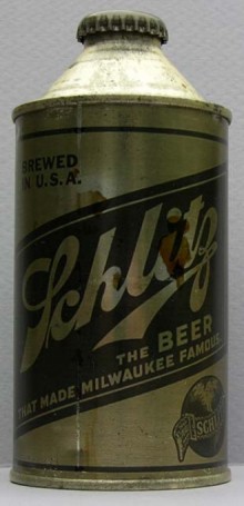 Schlitz Beer (Olive Drab) Beer Can