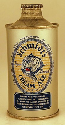 Schmidts Tiger Brand Cream Ale Beer Can
