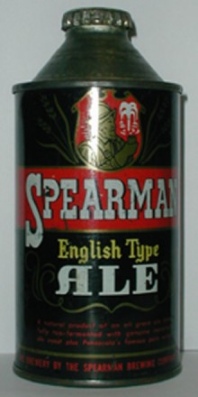 Spearman English Type Ale Beer Can