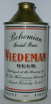 Wiedemann Bohemian Beer Can