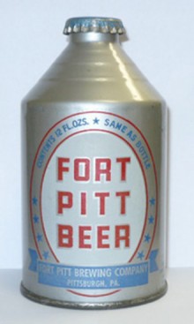 Fort Pitt Beer Crowntainer Beer Can