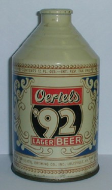 Oertels 92 Lager Beer Can