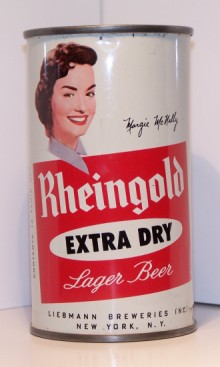 Miss Rheingold Margie McNally Beer Can