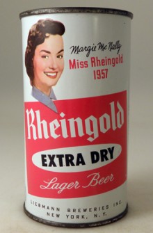 Miss Rheingold 1957 Winner Beer Can