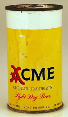 Acme Gold Label Beer Can