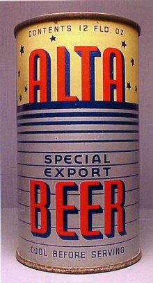 Alta Special Export Beer Can