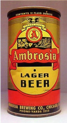 Ambrosia Lager Beer Can