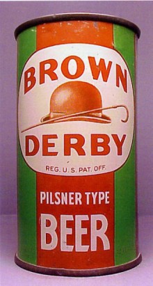Brown Derby Pilsner Type Beer Can