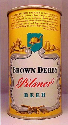 Brown Derby Pilsner Beer Can