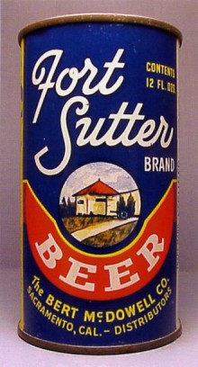 Fort Sutter Brand Beer Can