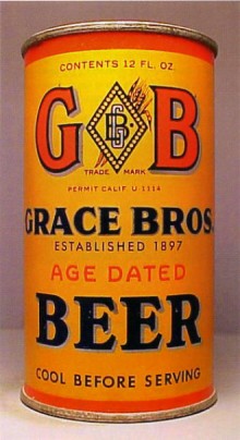 Grace Bros Age Dated Beer Can