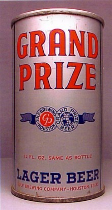 Grand Prize Lager Beer Can