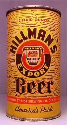 Hillmans Export Beer Can