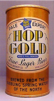Hop Gold Pale Export Lager Beer Can