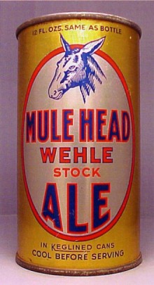 Wehle Mule Head Stock Ale Beer Can