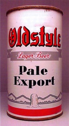 Oldstyle Pale Export Lager Beer Can