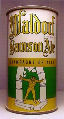 Waldorf Samson Ale Beer Can