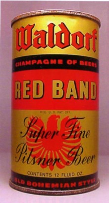 Waldorf Red Band Pilsner Beer Can