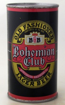 Bohemian Club Lager Beer Can