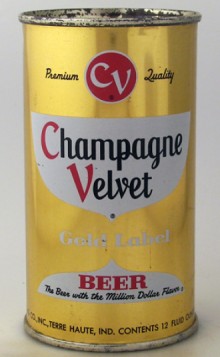 Champagne Velvet Gold Label Beer Can