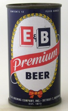 E & B Premium Beer Can