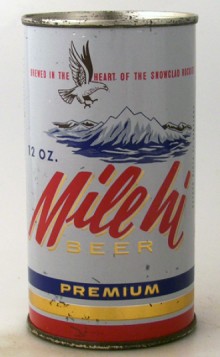 Mile Hi Premium Beer Can