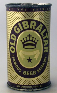 Old Gibraltar Famous Extra Dry Beer Can