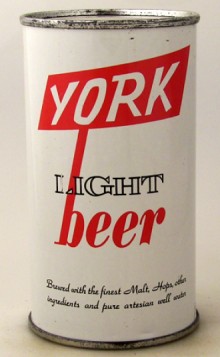 York Light Beer Can