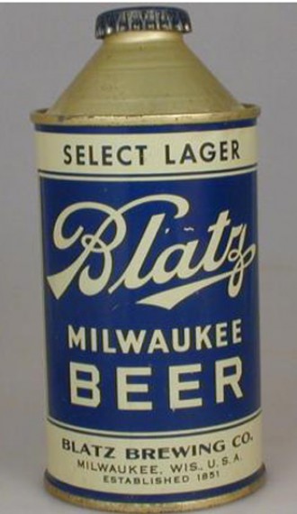 Blatz Milwaukee Beer Can from Blatz Brewing Co.
