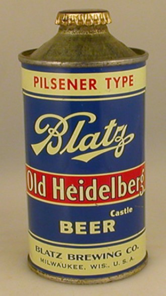 Vintage Style Beer Tin  Photo Fridge Magnet 2 1/2" x 3 1/2" Blatz Old Heidelber 