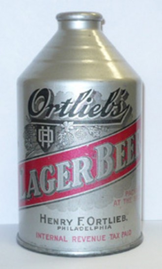 ORTLIEB'S BOCK BEER 12oz alum CAN with GOAT 1+ Philadelphia PENNSYLVANIA 1978 