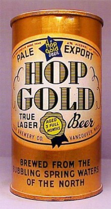 Hop Gold Pale Export Lager Beer Can
